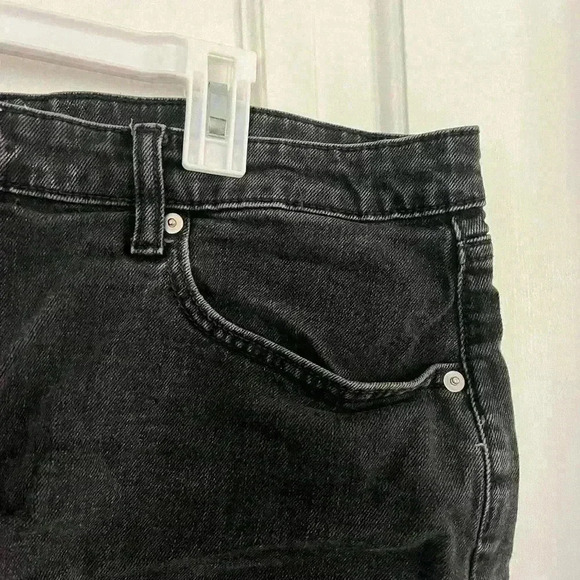 Target Wild Fable black/ gray jean shorts size 18 jeans women‘s summer high rise - Picture 3 of 6